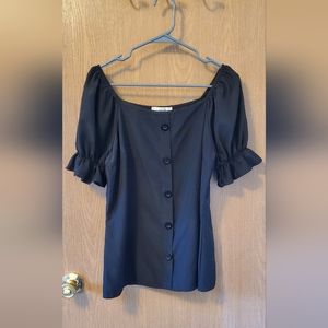 Faux button down top